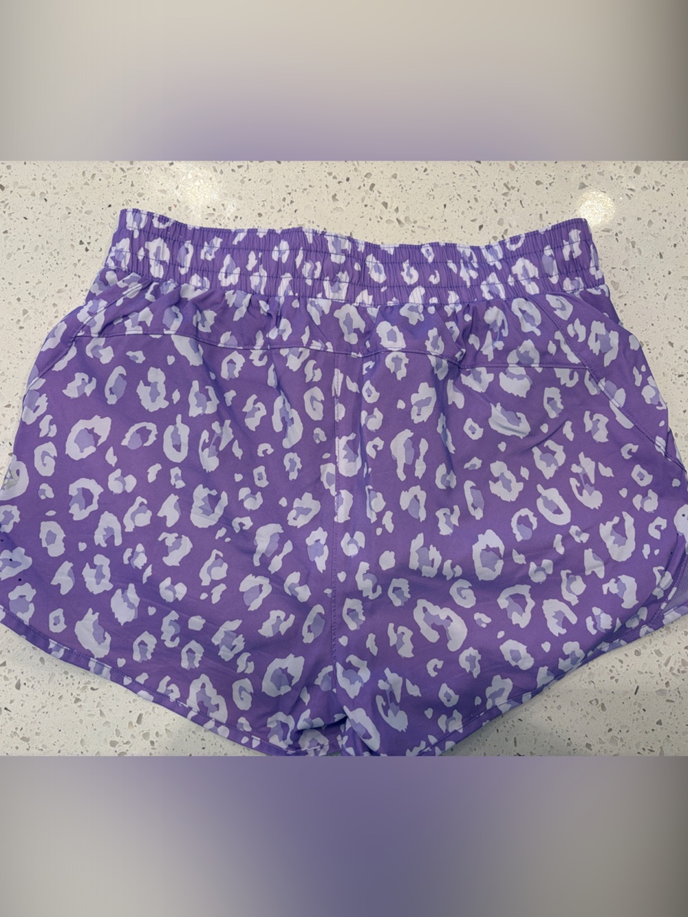 all in motion Purple Leopard Print Athletic Shorts - Picture 2 of 3